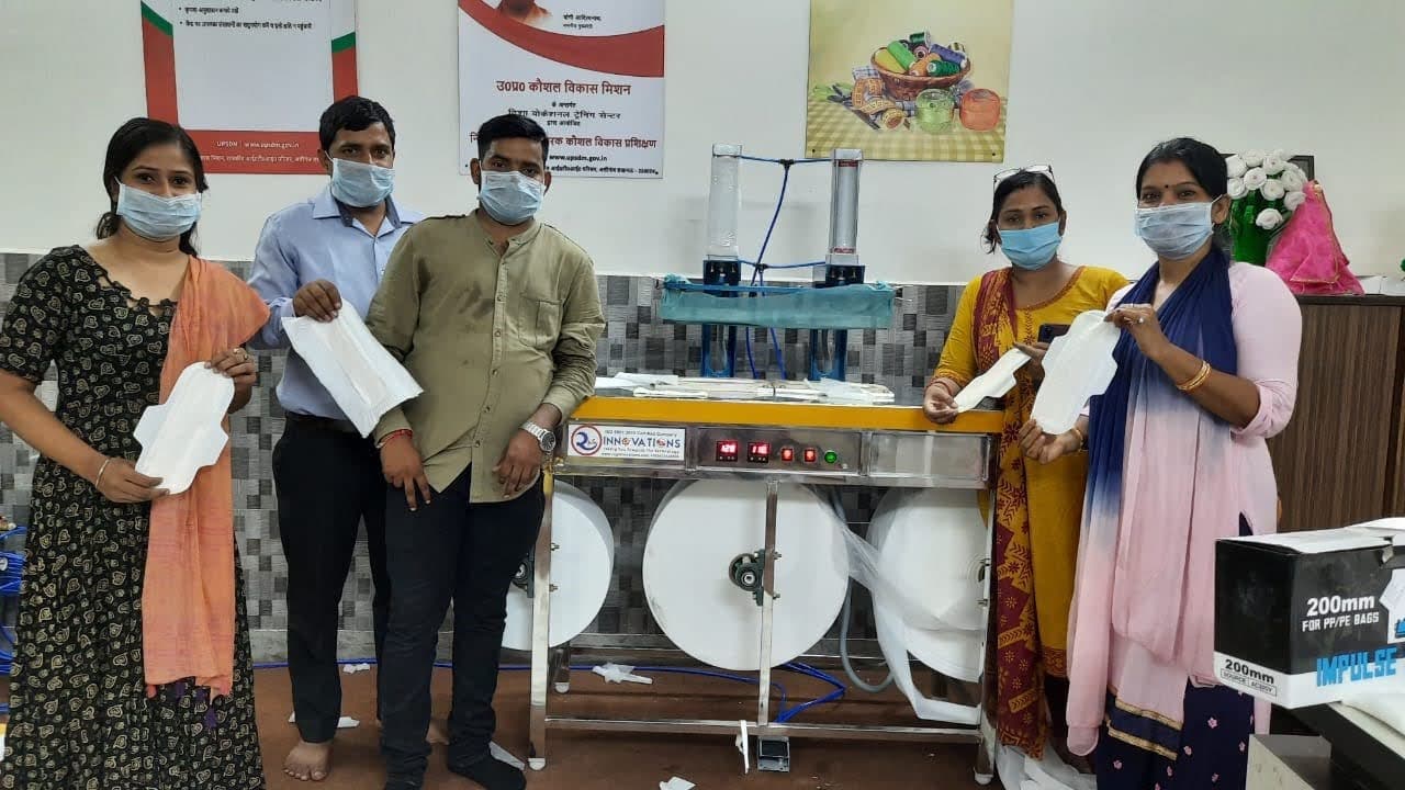 Machine installation at a community unit, Bihar