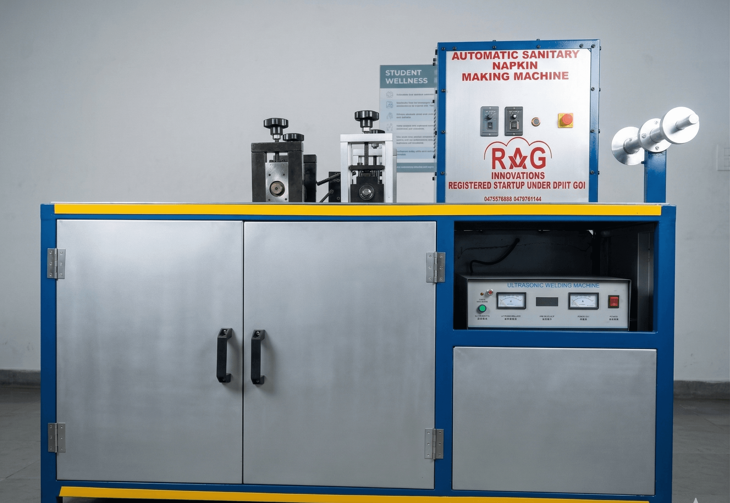 Automatic sanitary napkin making machine for high-volume pad production in India — Rag Innovations