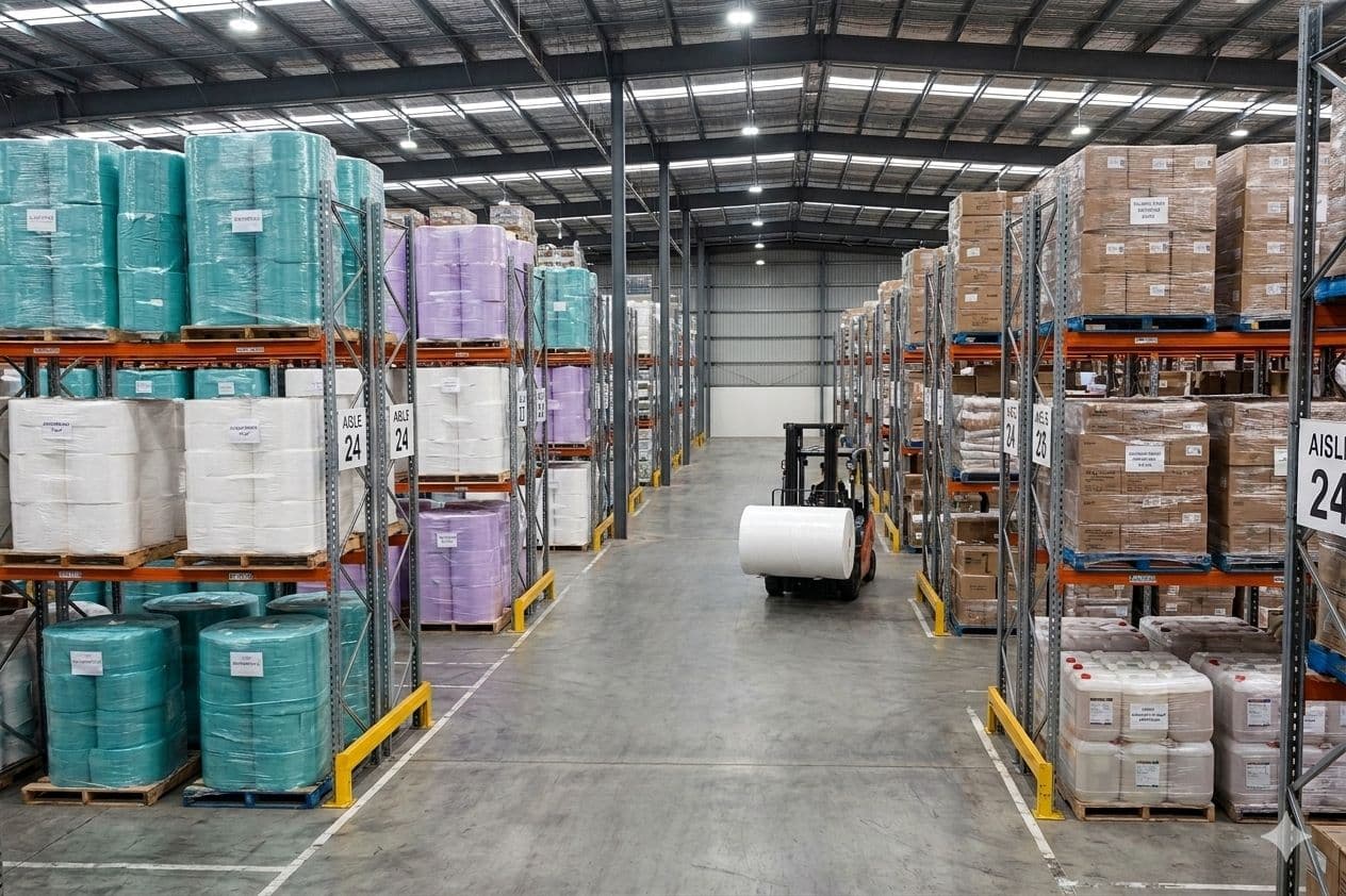 Sanitary napkin raw materials supplier — top sheet, core, backsheet for pad making machine India